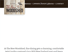 Tablet Screenshot of newwoodshed.com